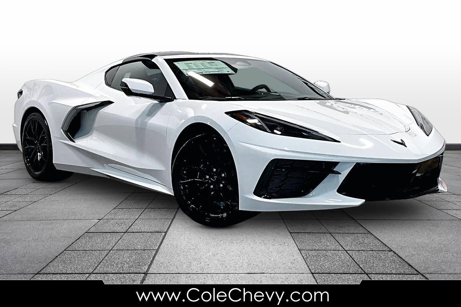 2026 Chevrolet Corvette Stingray 1LT in Arctic White — front three-quarter view