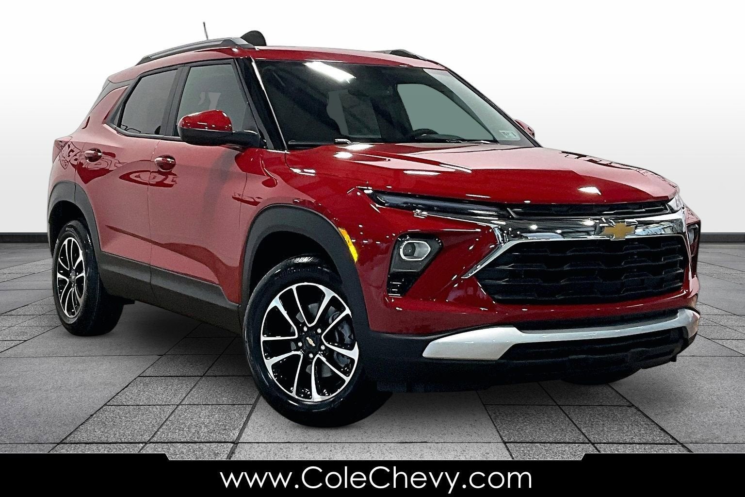 2026 Chevrolet Trailblazer LT in Apex Red — front three-quarter view